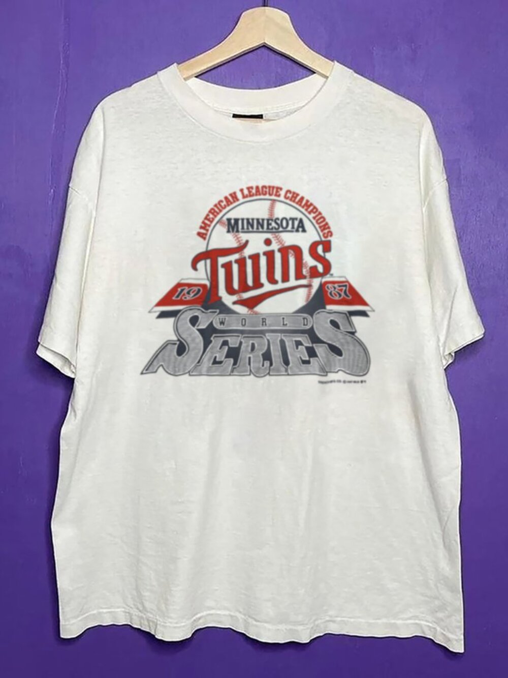 Vintage 1987 Minnesota Twins Baseball World Series Unisex Shirt, Retro MLB Shirt